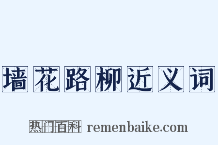 墙花路柳近义词是什么意思的图片